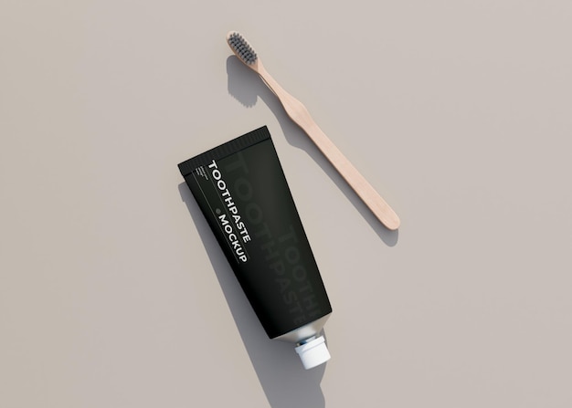 Beauty Toothpaste Tube Mockup