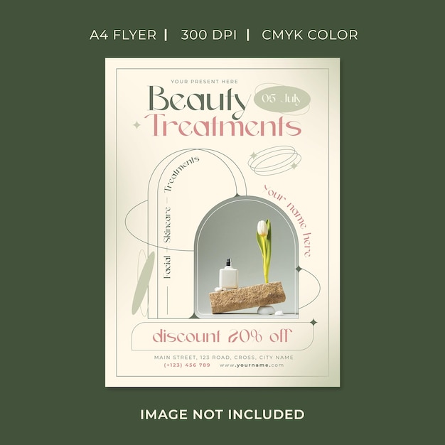 PSD beauty treatment discount flyer