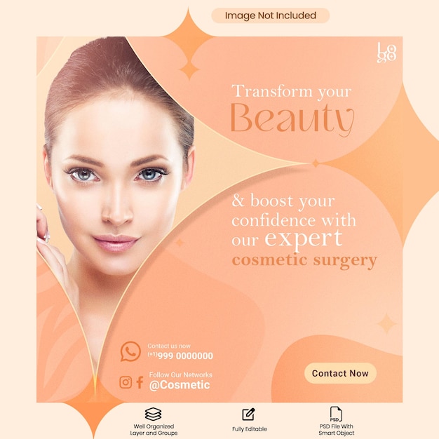beauty treatment social media post