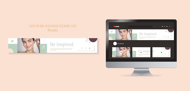 PSD beauty youtube banner template