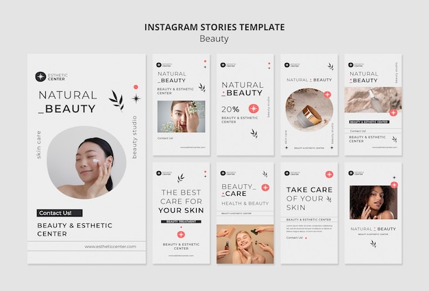 Beauty youtube instagram stories design