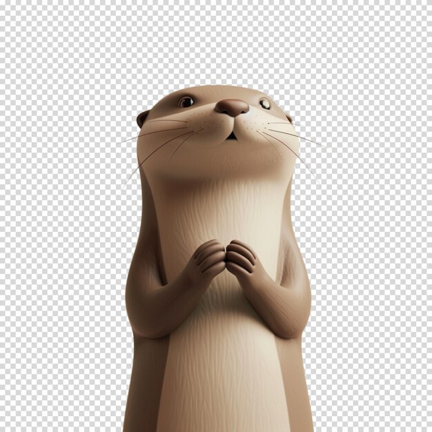 PSD beaver isolated on transparent background