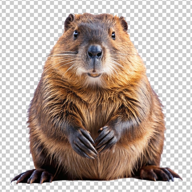 PSD beaver on transparent background