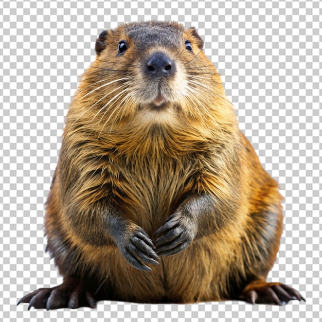 PSD beaver on transparent background