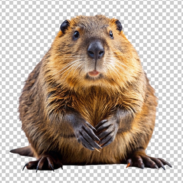 PSD beaver on transparent background