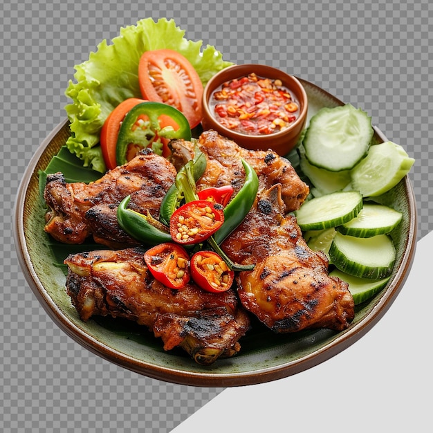 PSD 투명한 배경에 고립된 bebek goreng png.