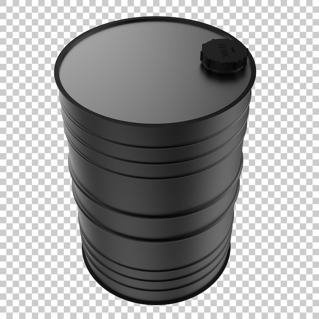 PSD beczka ropy odizolowana na przezroczystym tle ilustracja renderowania 3d