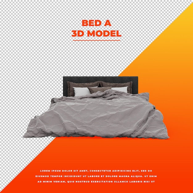 PSD bed 3d geïsoleerd model