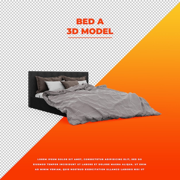 Bed 3d geïsoleerd model