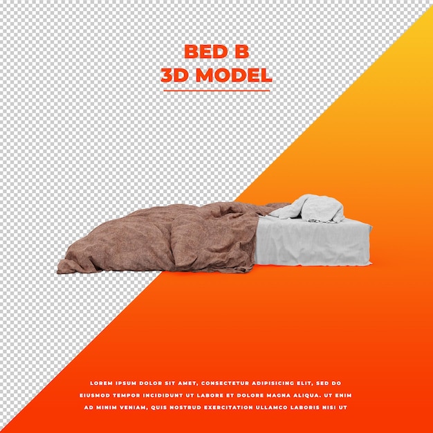 Bed 3d geïsoleerd model