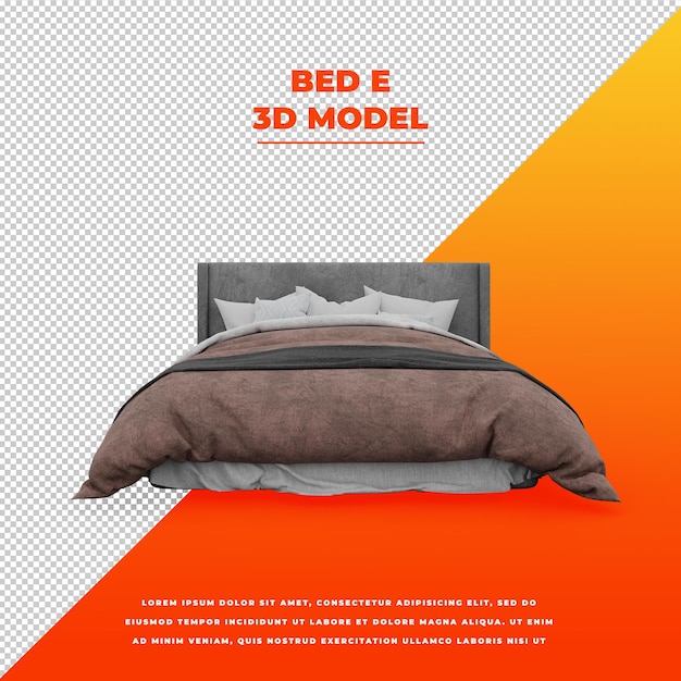 Bed 3d geïsoleerd model