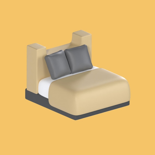 Кровать 3D Иллюстрация
