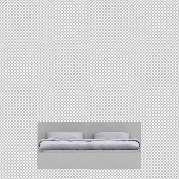 PSD bed 3d render