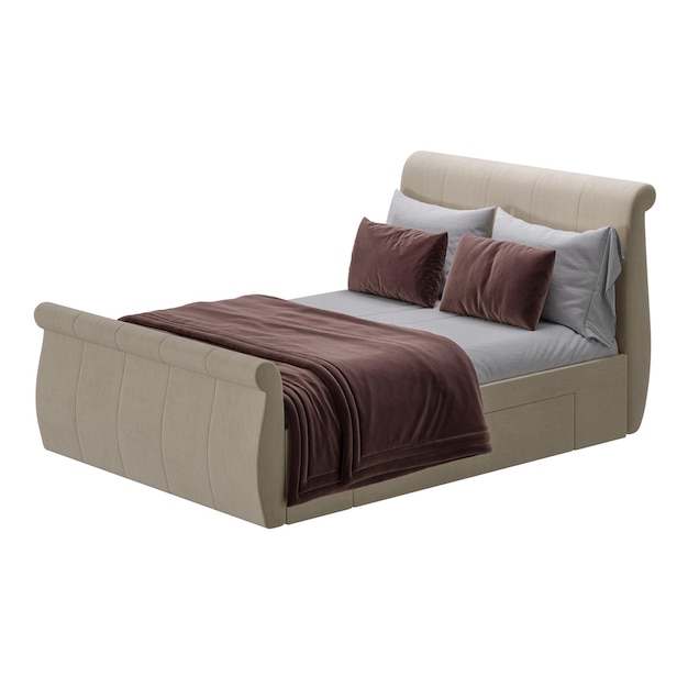 a bed colorful design bed no background different design png white background isolated abstract 3d model