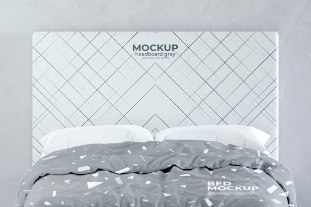 PSD bed headboard mockup design