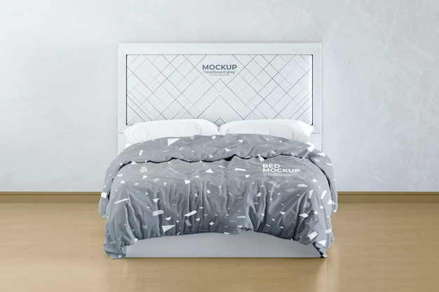 PSD bed headboard mockup design