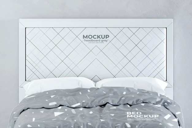 PSD bed headboard mockup design