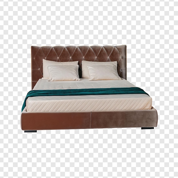 Bed isolated on transparent background