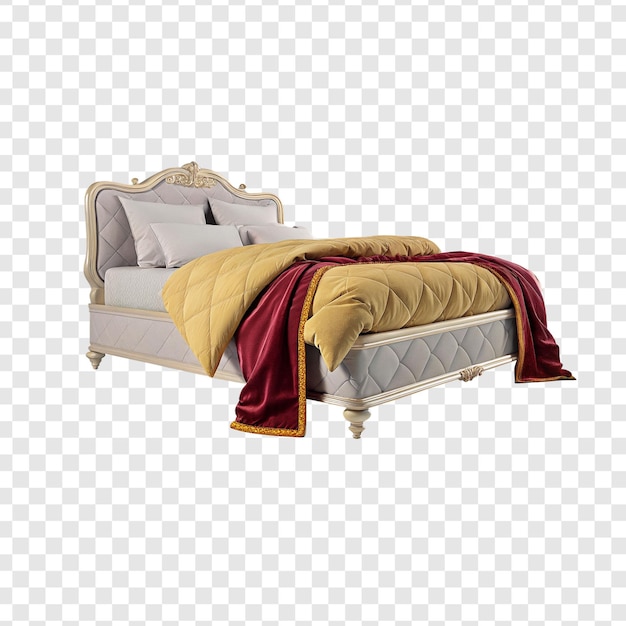 Bed isolated on transparent background