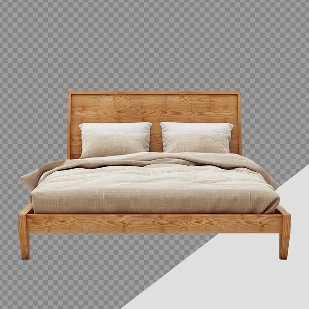 PSD bed png isolated on transparent background