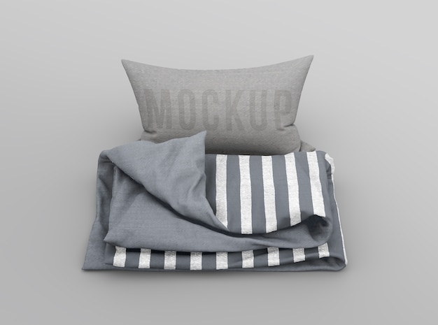 PSD set di biancheria da letto mockup design