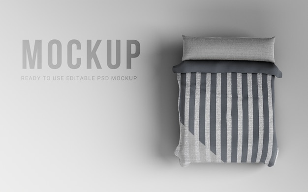 PSD set di biancheria da letto mockup design