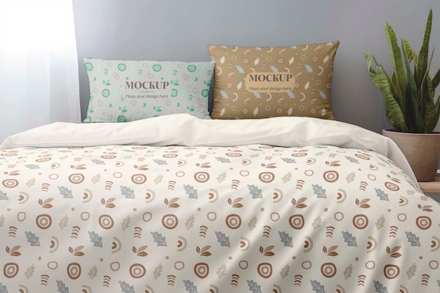 PSD bedding set  mockup