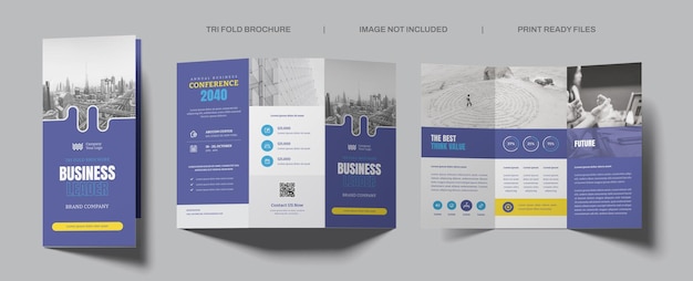 PSD bedrijf trifold-brochure