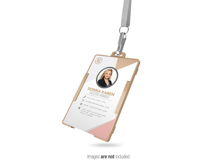 PSD bedrijfsidentiteitskaart met streepperspectief mockup bekijken