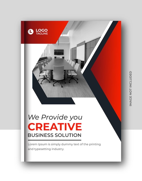 PSD bedrijfsjaarverslag bedrijfsboek omslag flyer brochure a4 grootte ontwerp sjabloon