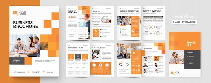 PSD bedrijfsprofiel brochure sociale media post sjabloon