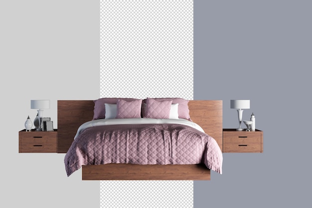 Bedroom interior in 3d rendering