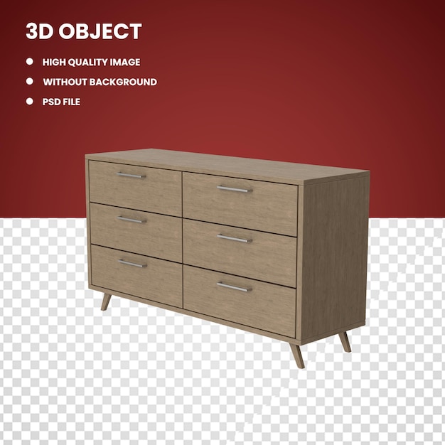 PSD bedroom sideboard drawer dresser