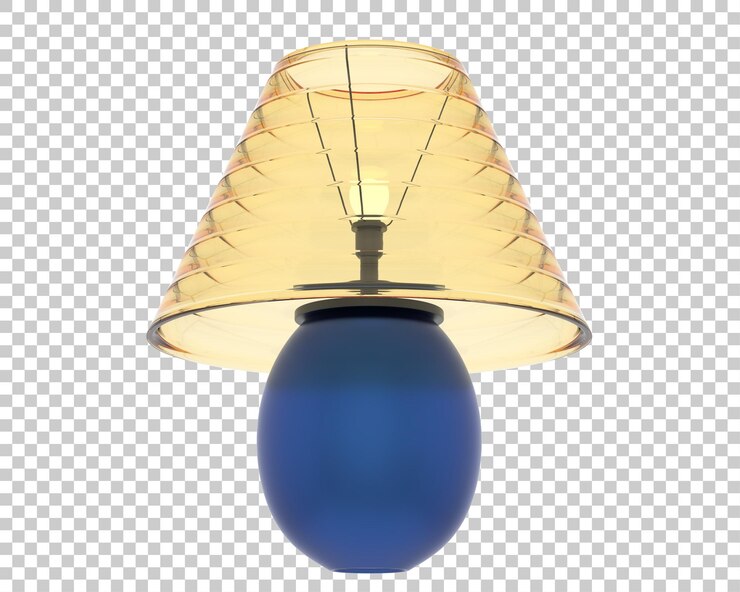 PSD bedside lamp on transparent background 3d rendering illustration