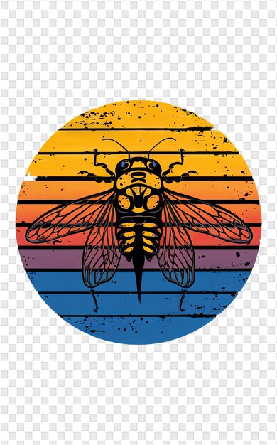 PSD bee on the rainbow flag