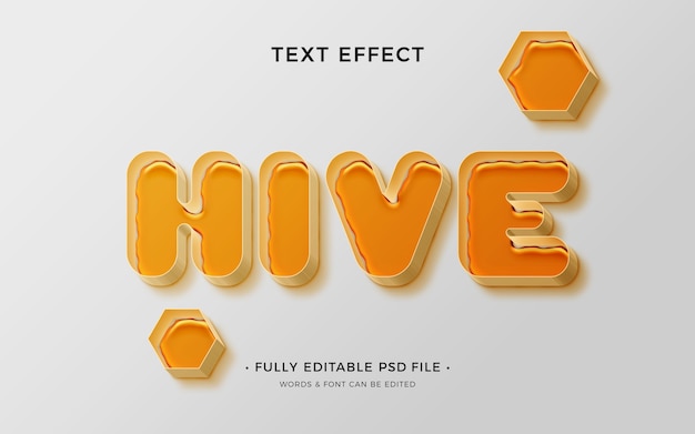 PSD bee text effect