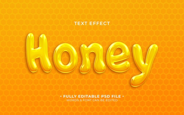 PSD bee text effects