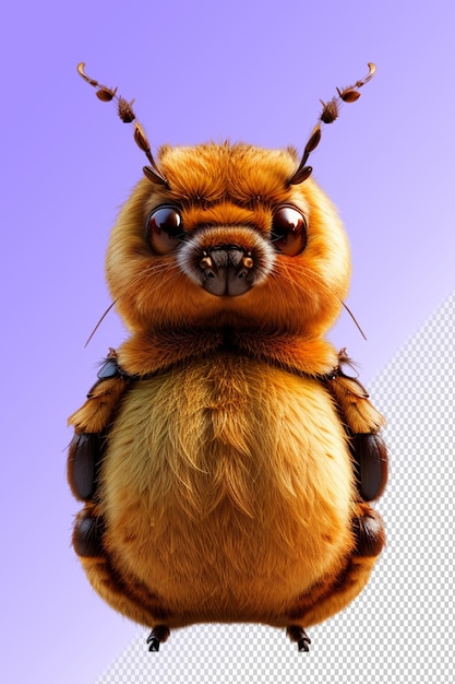 PSD a bee with a bug on its chest