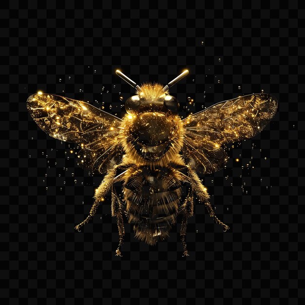 PSD a bee with a fly on its back and the words quot honey quot on the back