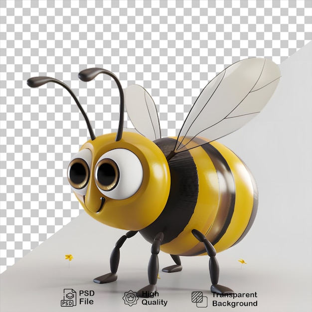 PSD a bee with a picture of a bee on it on transparent background