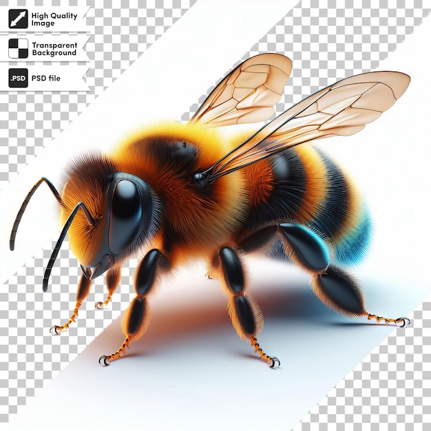 PSD a bee with a picture of a bee on it