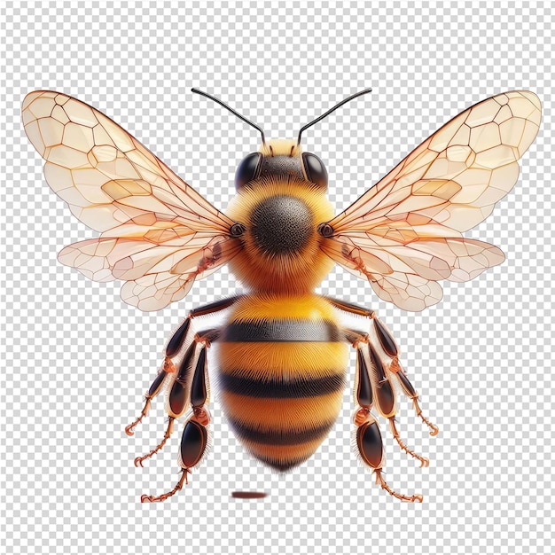 Beeautiful isolated bee bring natures pollinator