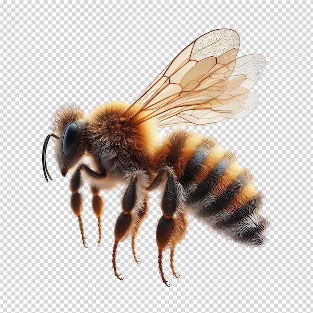 PSD beeautiful isolated bee bring natures pollinator