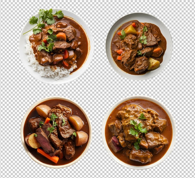beef curry on transparent background