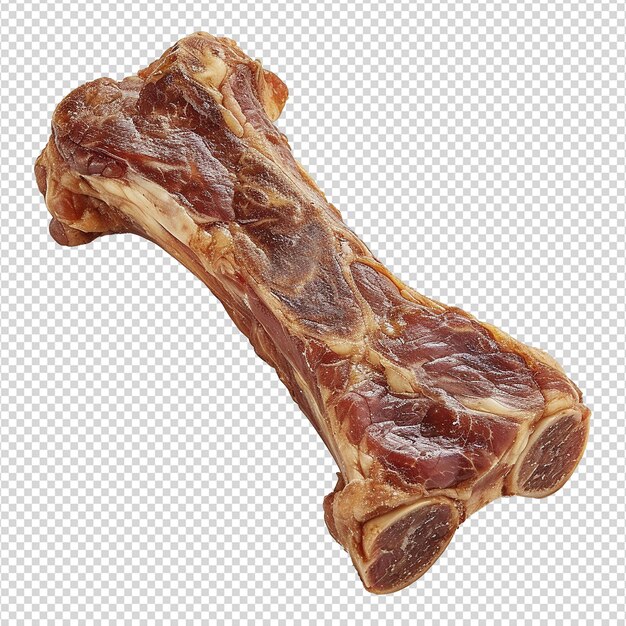 PSD beef dog bone isolated on transparent background