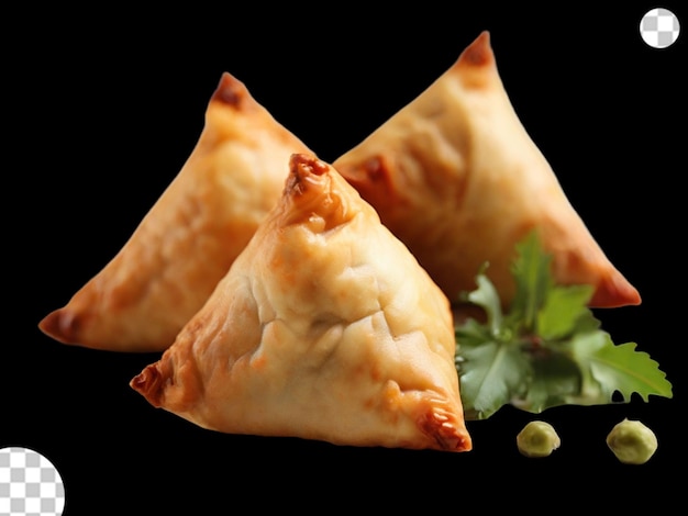 PSD beef en samosa png doorzichtig