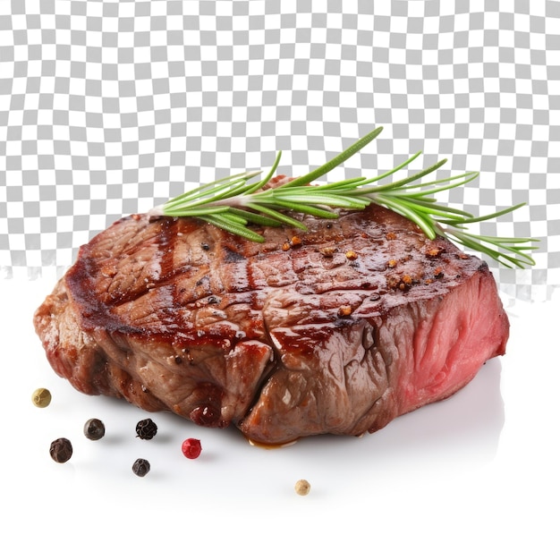 PSD beef steak isolated on transparent background