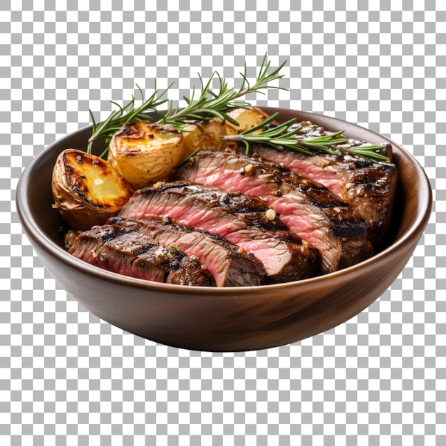 PSD beef steak on transparent background