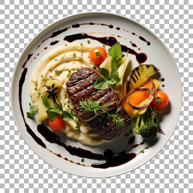 PSD beef steak on transparent background