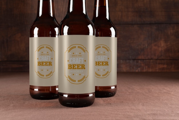 Beer bottle design mockup